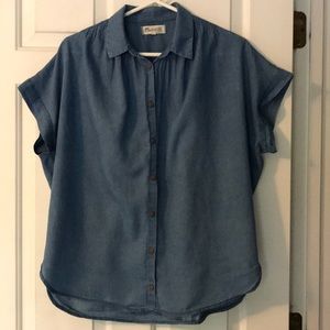 Madewell Central shirt in bright indigo EUC